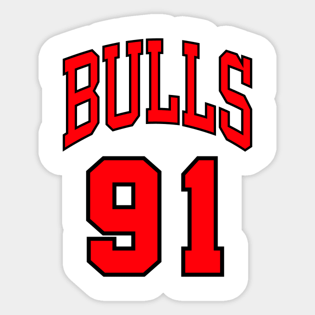 Dennis rodman 91 store jersey